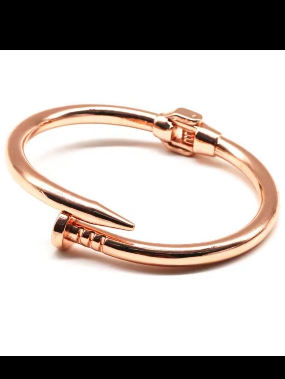 Rose Gold Nail Bangle Bracelet Stainless steel